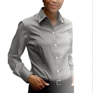 BANANA REPUBLIC Button Down Shirt, Long Sleeve, Sz M, Gray, Cotton, NEW